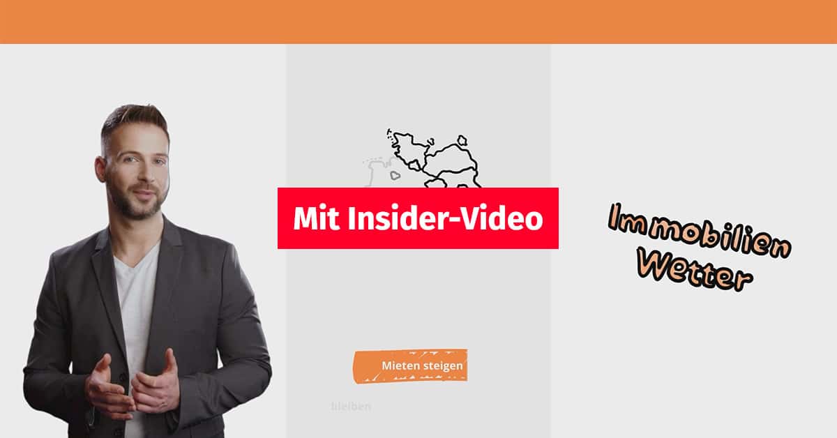 Ein Mann steht links im Bild und erkl&auml;rt die aktuelle Lage an den Immobilienm&auml;rkten, im Hintergrund erscheinen Grafiken zu seinem Vortrag | Mieten steigen weiter