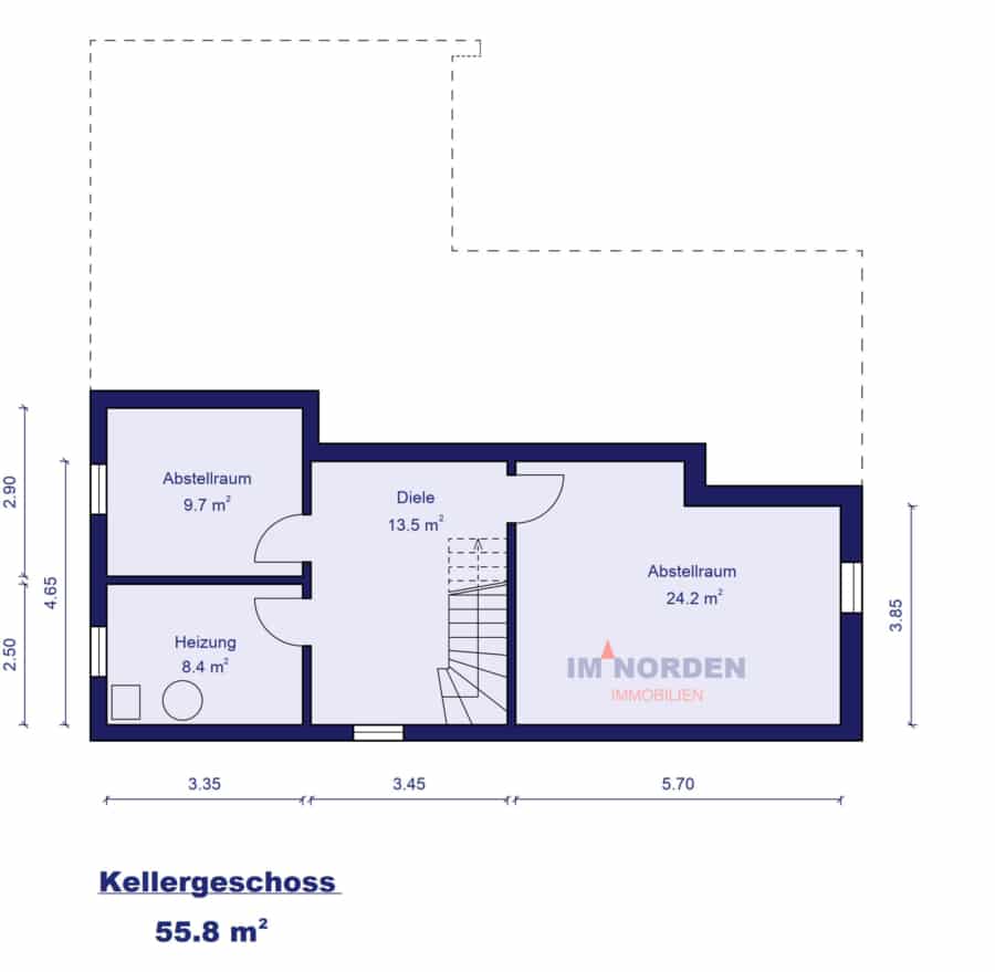 Einfamilienhaus mit Einliegerwohnung in Eutin-Fissau - Kellergeschoss