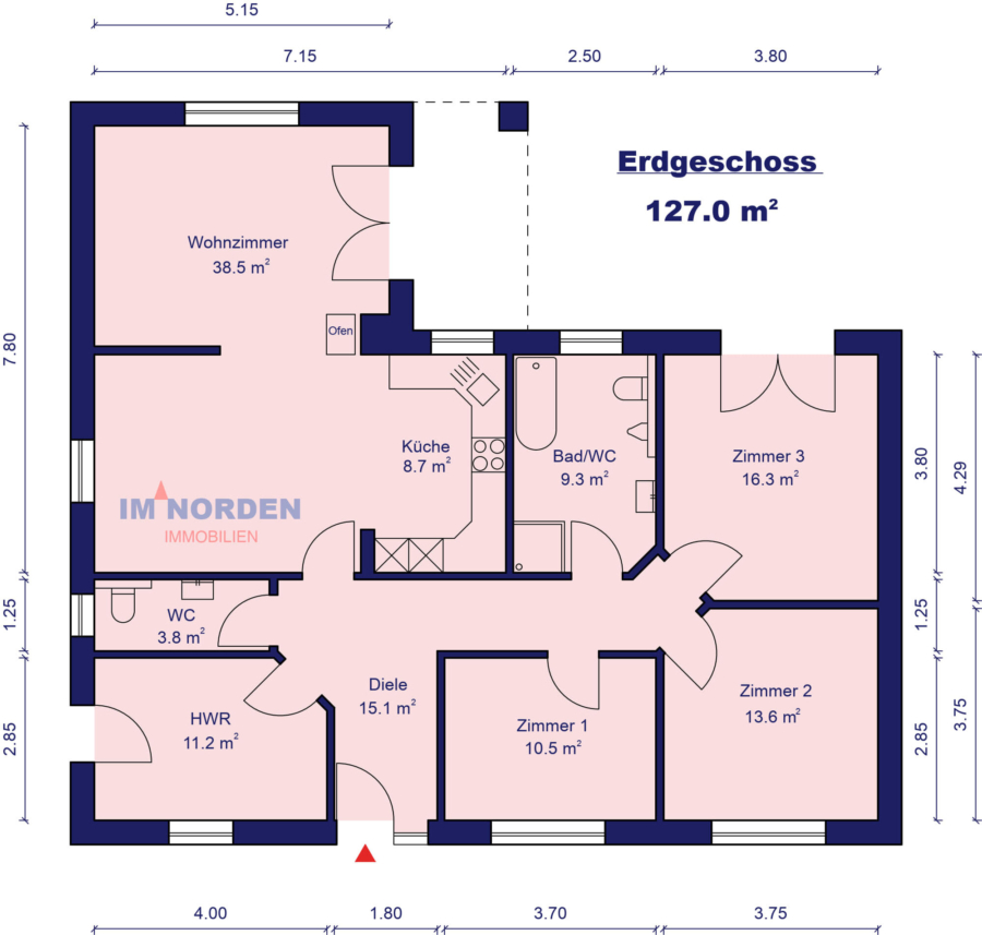 Komfortabler Bungalow mit nachhaltiger Energietechnik in familienfreundlicher Wohnlage - Grundriss