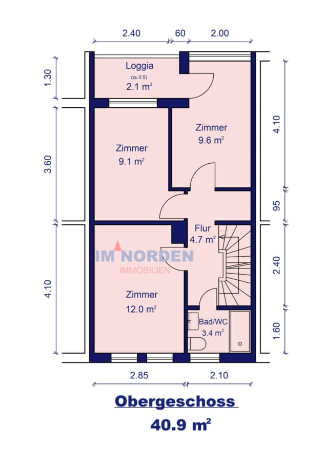 Sanierungsbedürftiges Reihenmittelhaus in Bad Malente - Grundriss  OG