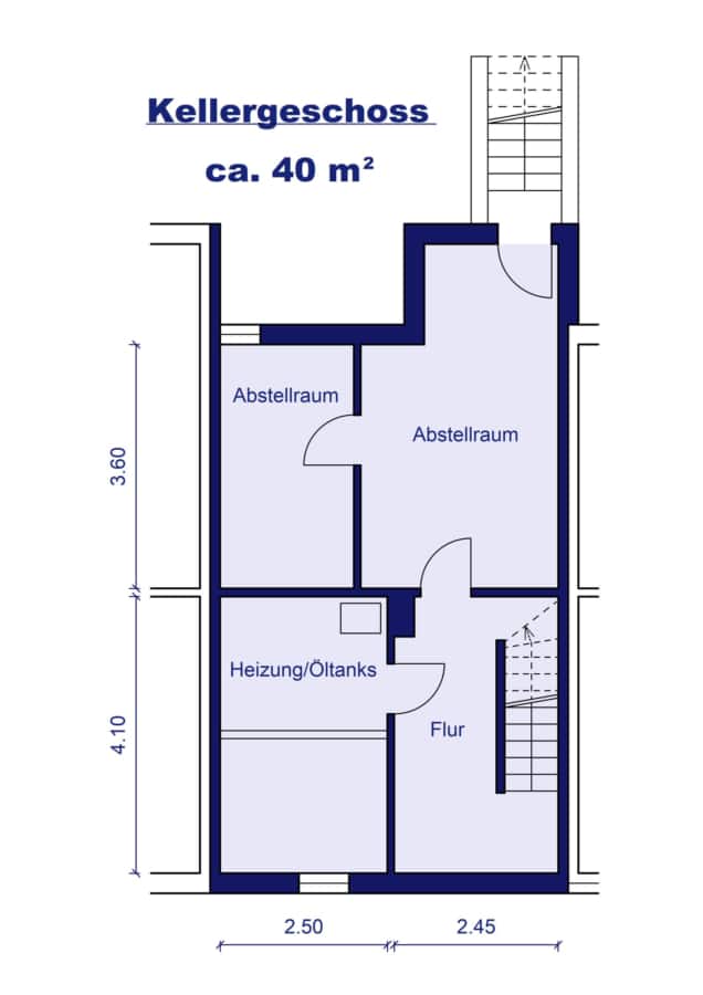 Sanierungsbedürftiges Reihenmittelhaus in Bad Malente - Grundriss Keller