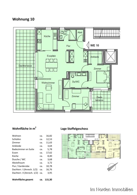 Erstbezug: Moderne 3-Zimmer-Wohnung ab 01.10.2023 zu mieten - Grundriss