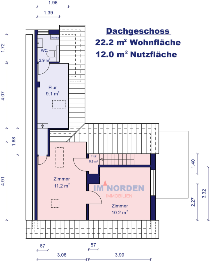 Gepflegte Doppelhaushälfte auf sonnigem Grundstück in Malente/Kreuzfeld - Grundriss Dachgeschoss