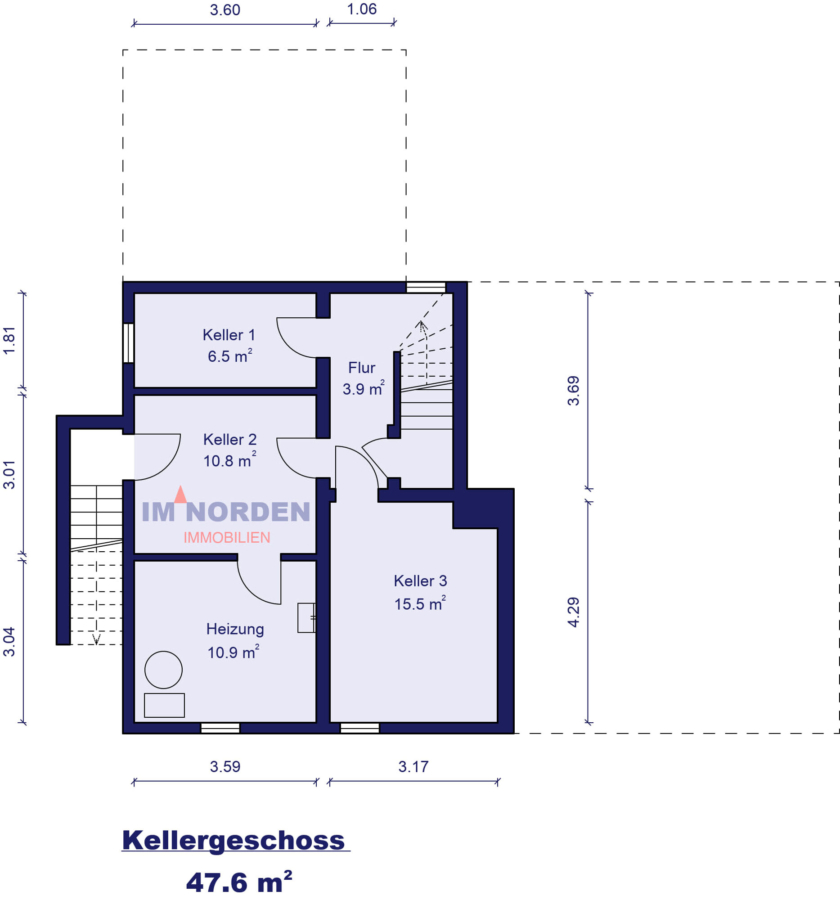 Großzügiges Wohnhaus mit Renovierungsstau und Restarbeiten in Heiligenhafen - Kellergeschoss