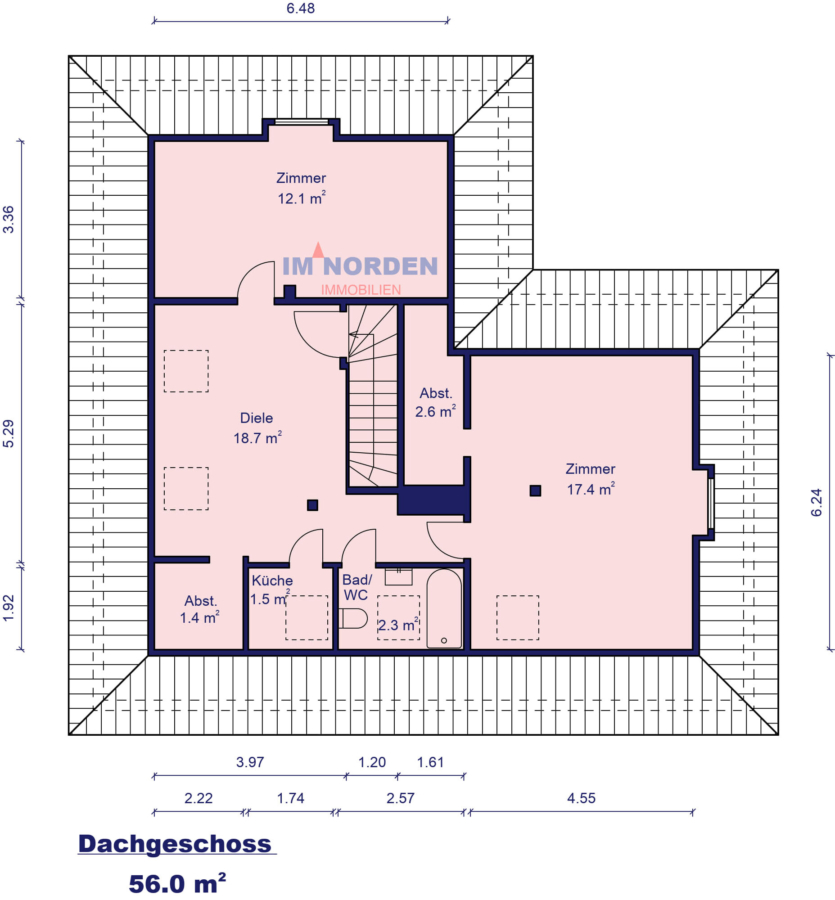 Großzügiges Wohnhaus mit Renovierungsstau und Restarbeiten in Heiligenhafen - Dachgeschoss