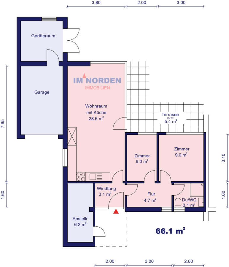 Smarte Doppelhaushälfte im Bungalowstil in Grömitz / Ostsee - Grundriss