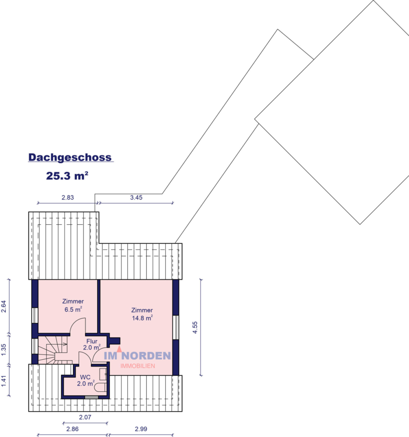 Zwei verbundene Häuser in beliebter Lage von Eutin - Dachgeschoss