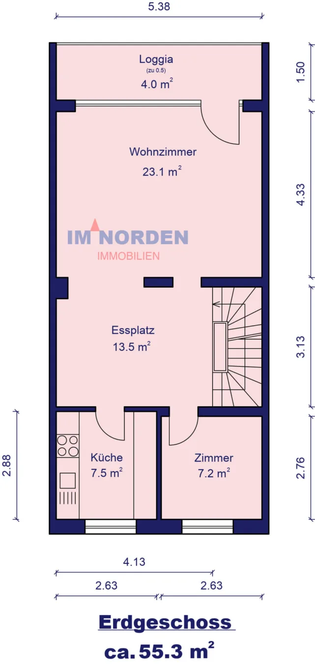 Reihenmittelhaus in Eutin – mit Terrasse und Garage - Grundriss