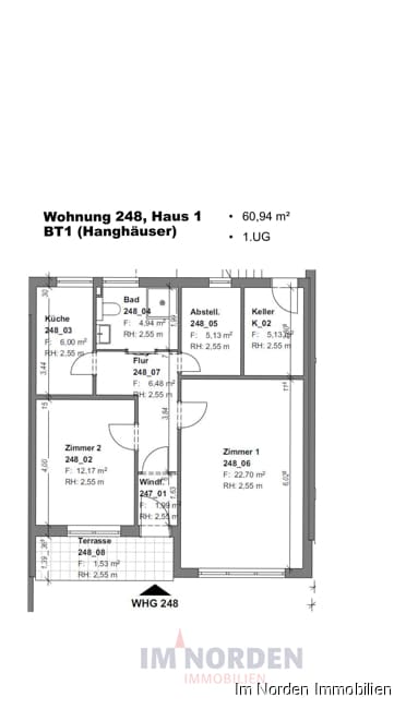 Wohnen auf der Wilhelmshöhe in Eutin: 2-Zimmer-Wohnung zu mieten - Wohnung 248
