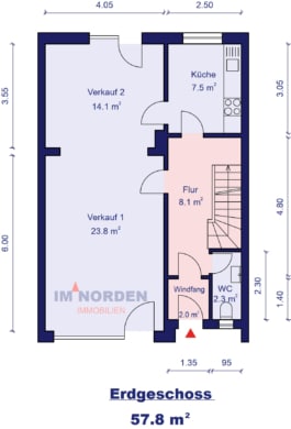 Erdgeschoss - Reihenmittelhaus mit Gewerbeeinheit in Hutzfeld
