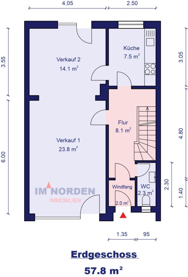 Reihenmittelhaus mit Gewerbeeinheit in Hutzfeld - Erdgeschoss
