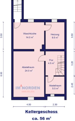 Kellergeschoss - Reihenmittelhaus mit Gewerbeeinheit in Hutzfeld