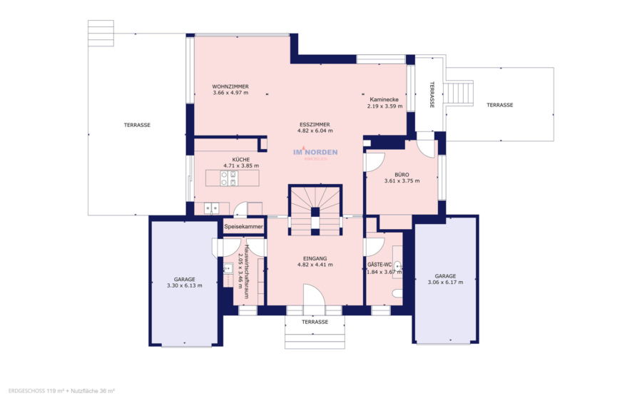 Luxuriöses Einfamilienhaus mit Ostseeblick - Erdgeschoss