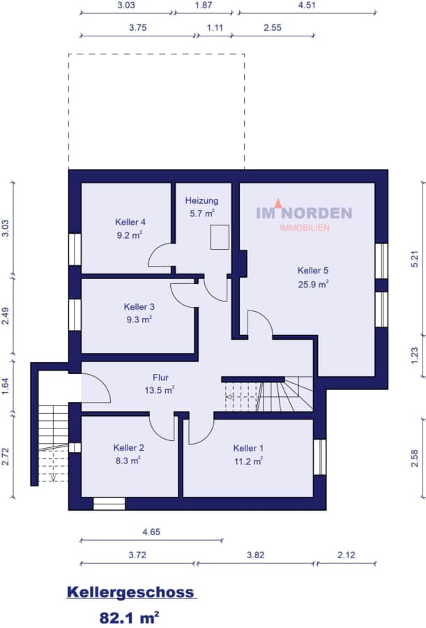 Bungalow mit Keller in zentraler Dorflage in Malente / OT Kreuzfeld - Kellergeschoss