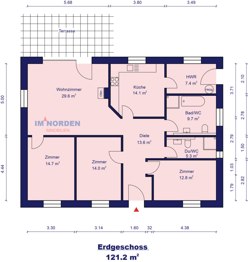 Junger Bungalow in Malente / Neukirchen - Grundriss