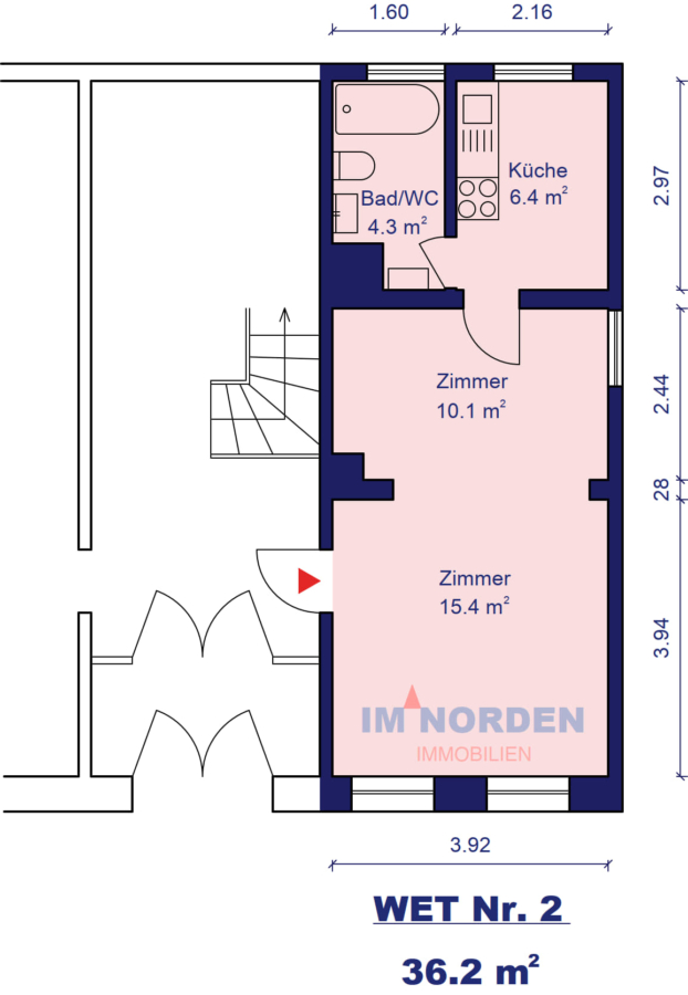 Freie Eigentumswohnung in historischem Stadthaus von Eutin - Grundriss