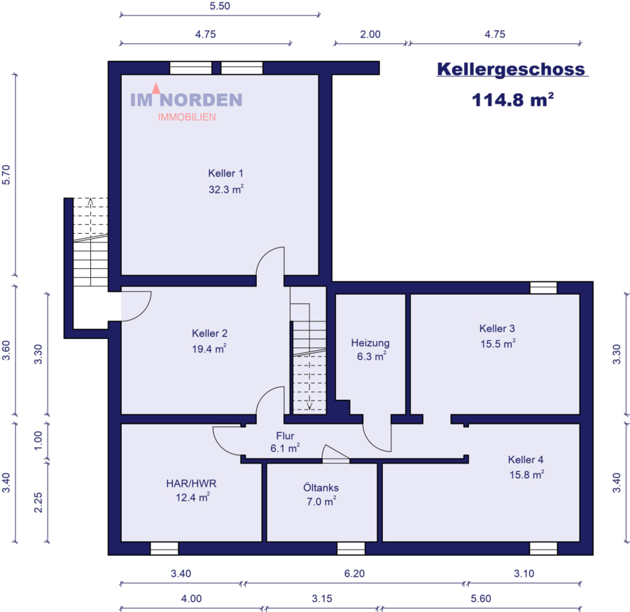 Einfamilienhaus mit Vollkeller auf sonnigem Grundstück in Eutin - Kellergeschoss