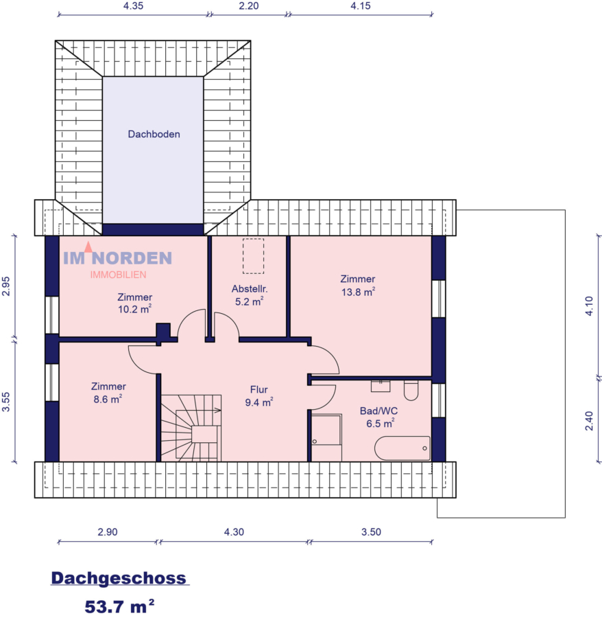 Familienfreundliches Einfamilienhaus mit durchdachtem Grundriss in ruhiger Lage von Pönitz - Dachgeschoss
