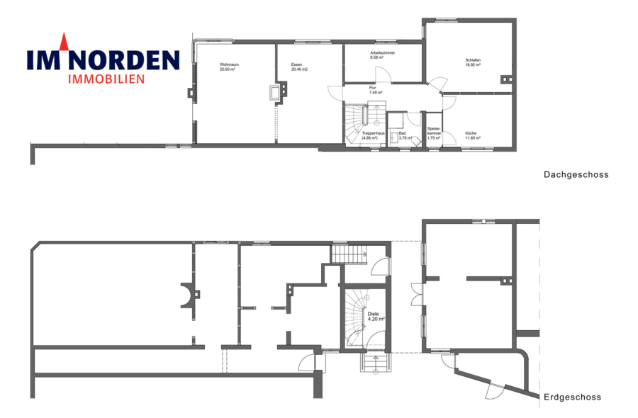 Großzügige 2,5-Zimmer-Altbauwohnung in Eutin zu mieten - Grundriss