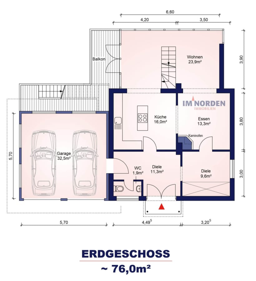 Top modernisiertes Einfamilienhaus mit Blick in die Natur - Grundriss Erdgeschoss