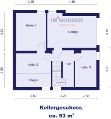 Grundriss Kellergeschoss - Einfamilienhaus in Malente / OT Neukirchen in Ortsrandlage