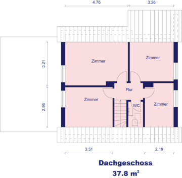 Grundriss Dachgeschoss - Einfamilienhaus in Malente / OT Neukirchen in Ortsrandlage