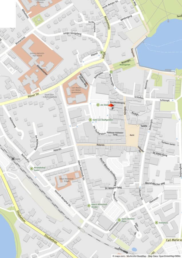 Büro- / Praxisfläche in direkter Innenstadtlage von Eutin zu mieten - Lageplan