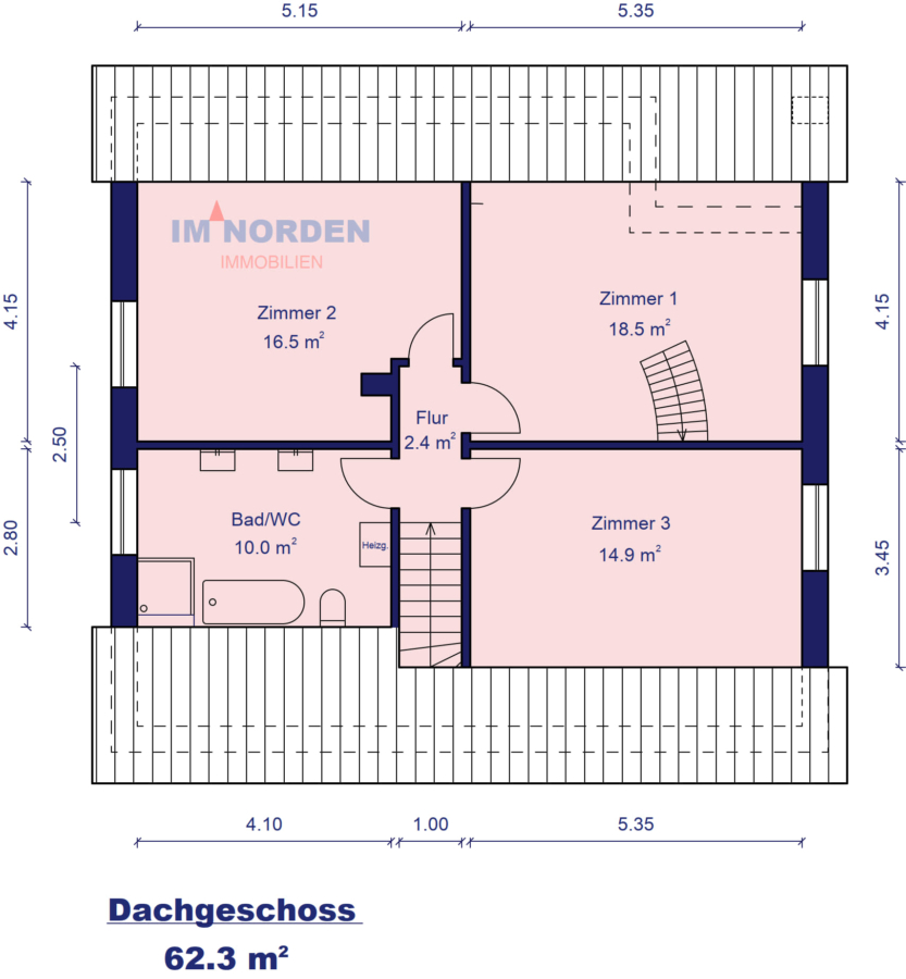 Großes Einfamilienhaus in Eutin-Sielbeck in Kellerseenähe - Grundriss Dachgeschoss