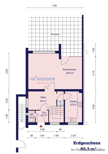 Modernisierte Doppelhaushälfte in zentraler Lage von Eutin - Grundriss Erdgeschoss