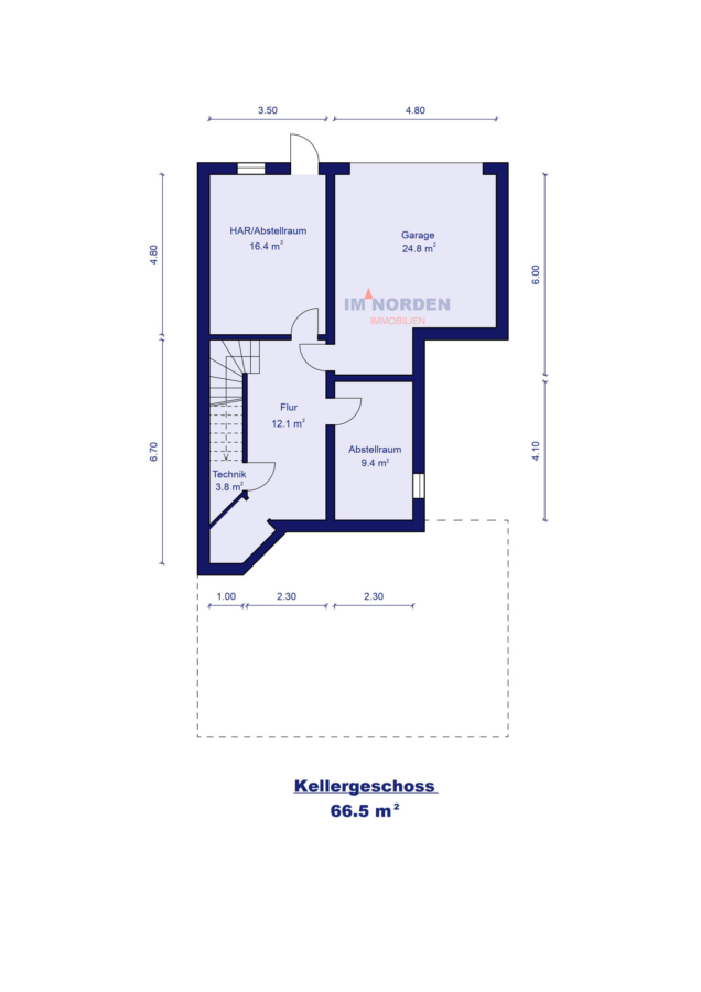Exklusives Einfamilienhaus in ruhiger Innenstadtlage von Eutin - Grundriss Kellergeschoss
