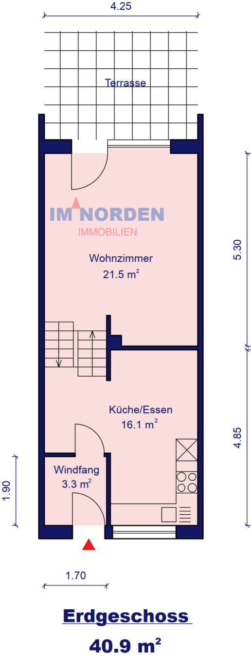 Geräumiges Reihenmittelhaus in ruhiger Randlage von Bad-Schwartau - Grundriss Erdgeschoss