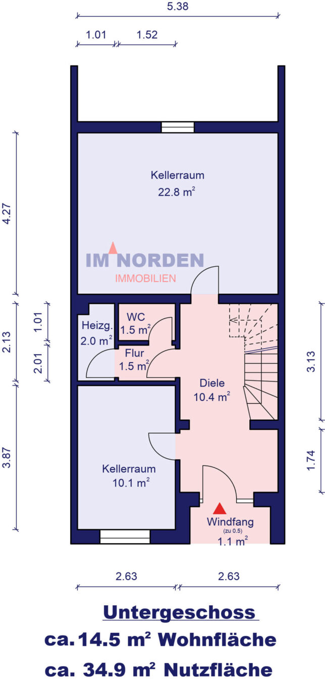 Gepflegtes Reihenmittelhaus mit Südterrasse und Garage in Eutin - Grundriss