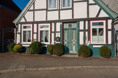 Blick zum Hauseingang
