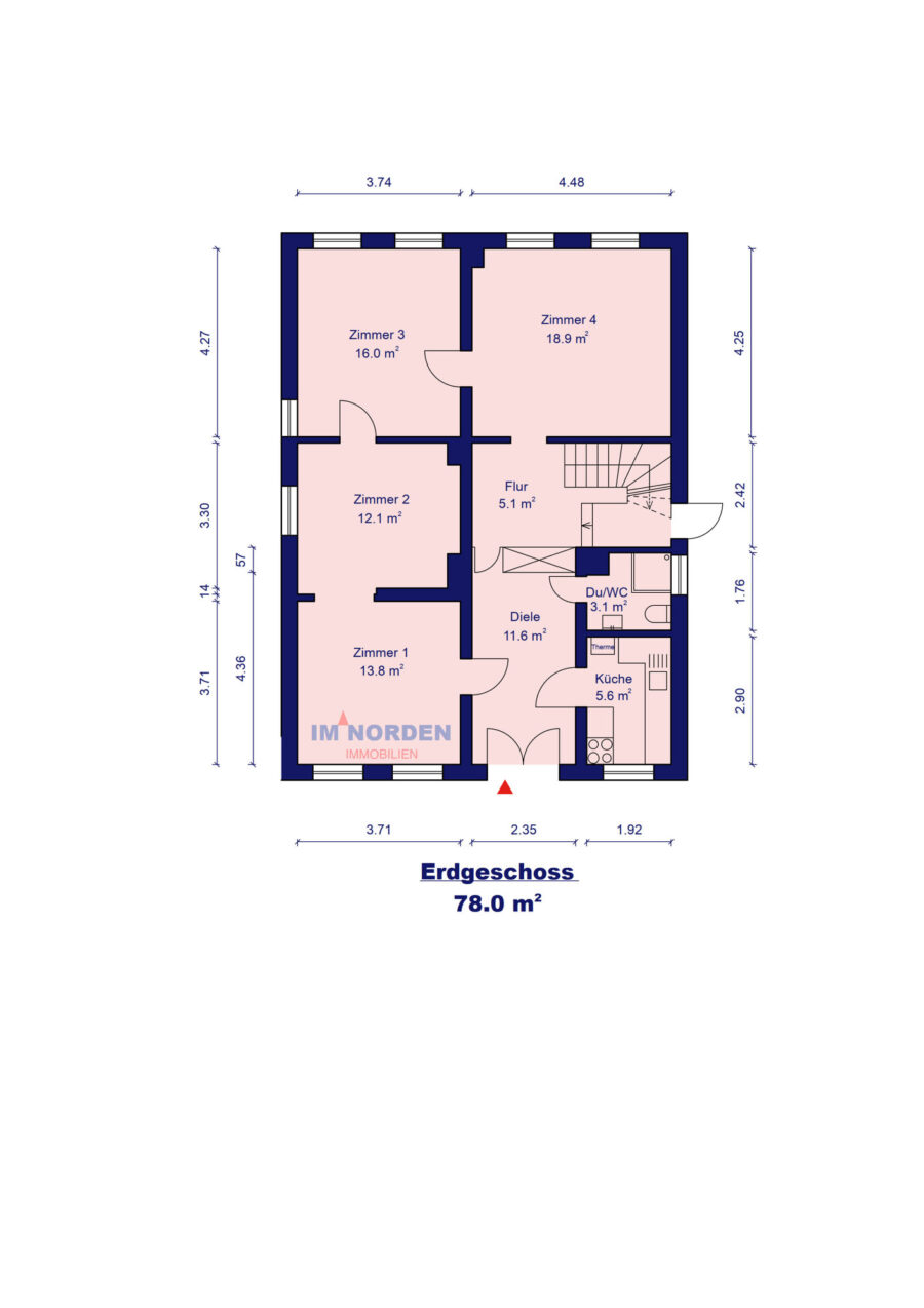 Denkmalgeschütztes Stadthaus in zentraler Lage von Eutin - Grundriss EG