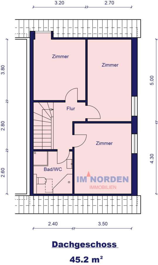 Gepflegte Doppelhaushälfte mit Garten in Eutin zu mieten - Dachgeschoss