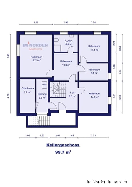 Großes 1-2 Familienhaus mit Vollkeller und Garage - Grundriss Kellergeschoss