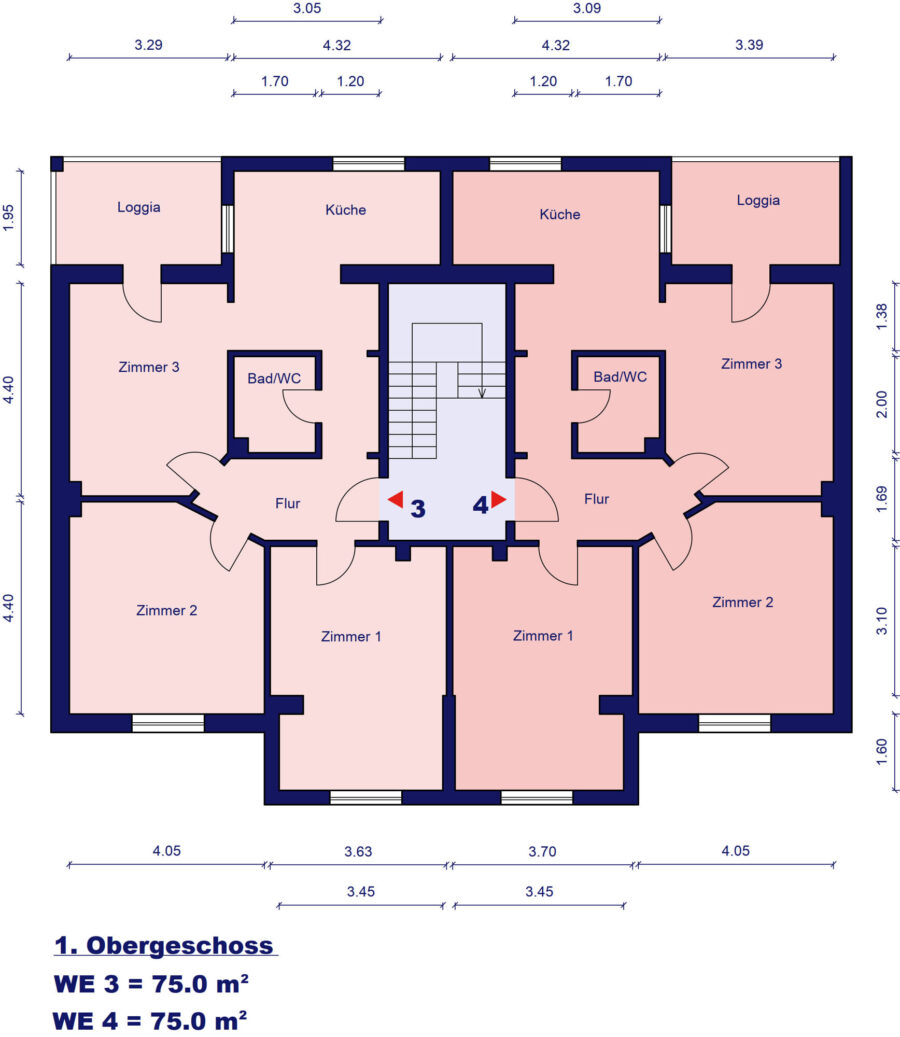 Attraktives Mehrfamilienhaus in Bad Malente-Gremsmühlen - Grundriss 1.OG