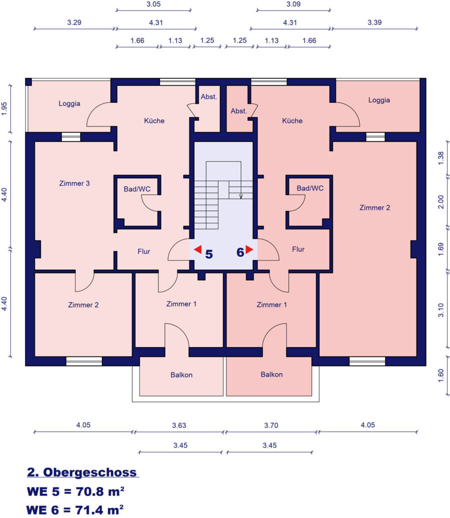 Attraktives Mehrfamilienhaus in Bad Malente-Gremsmühlen - Grundriss 2.OG