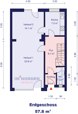 Erdgeschoss - Reihenmittelhaus mit Gewerbeeinheit in Hutzfeld