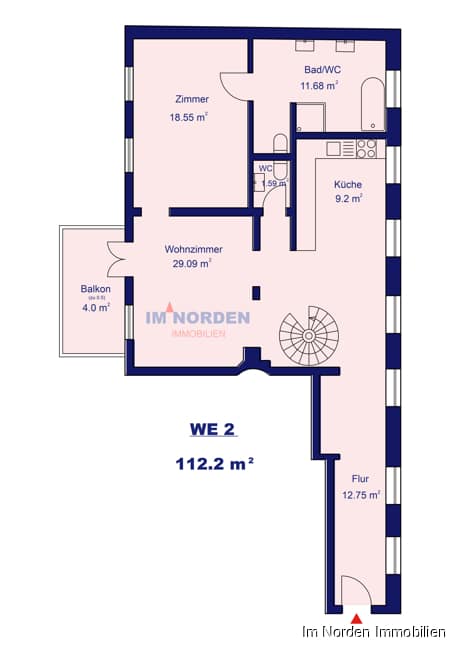 3-Zimmer-Maisonette-Wohnung in Eutin zu mieten - Grundriss Obergeschoss